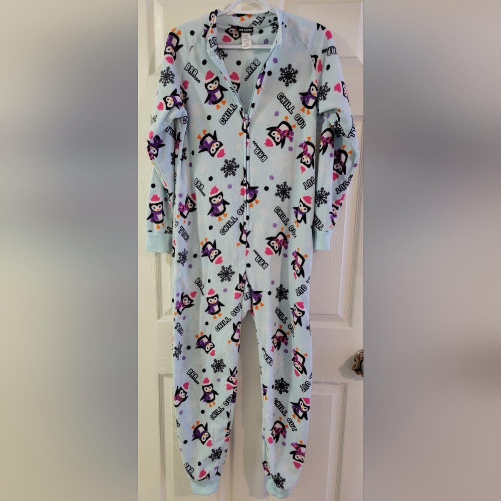 Joe Boxer Adult Sz S Penguin Print Onesie Pajamas